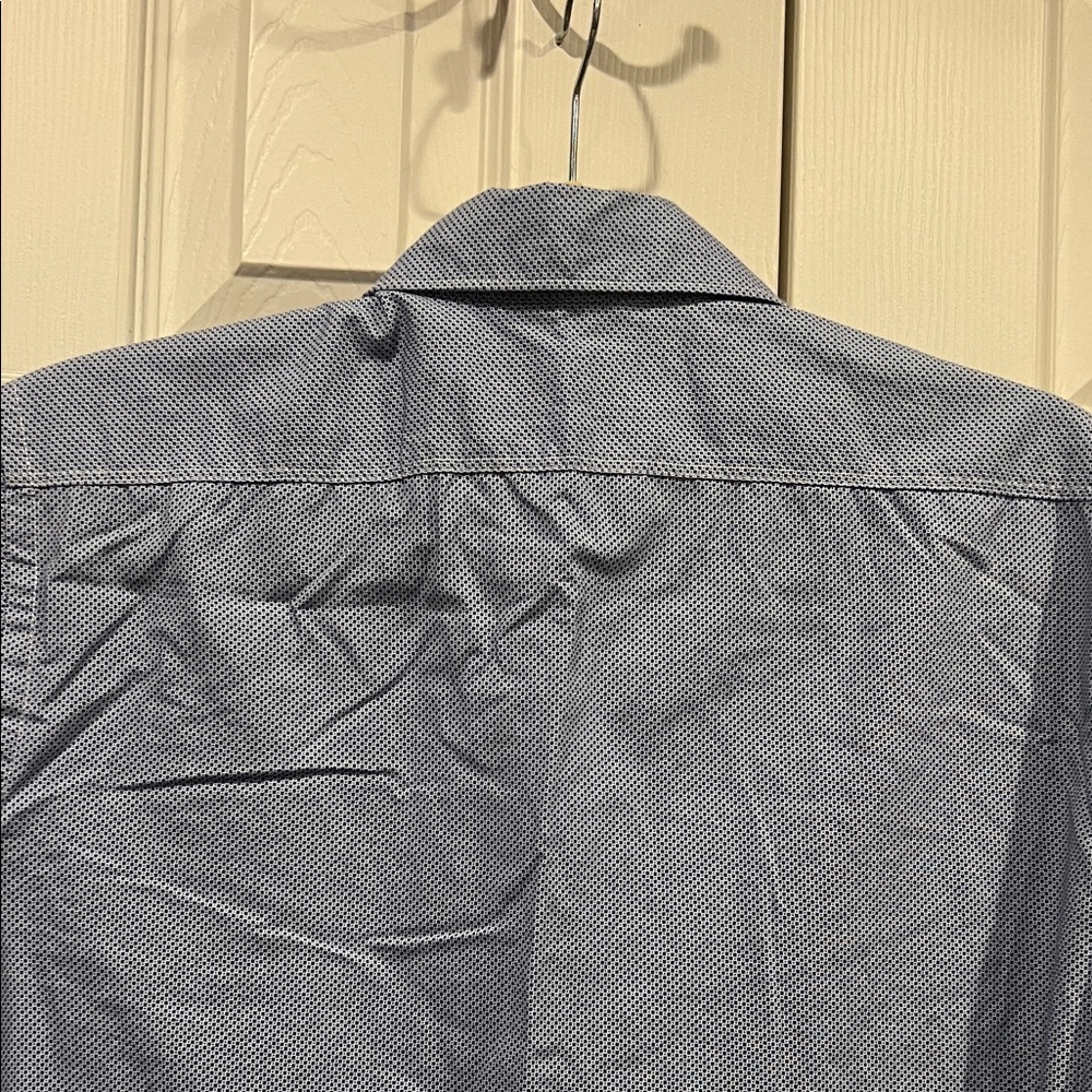 Express Men's Casual Blue Button Down Shirt - Picture 9 of 10